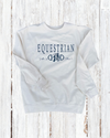 Equestrian Chic Crewneck Sweatshirt – English Rider Horse Head & Snaffle Bit