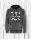 Ride USA Western Horse Lover Hoodie – Blaze Your Own Trail Acid Mineral Washed Hoodie