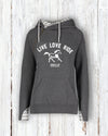 LIVE LOVE RIDE  DOUBLE LINED FASHION HOODIE