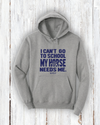 "I Can’t Go to School—My Horse Needs Me!" Hoodie