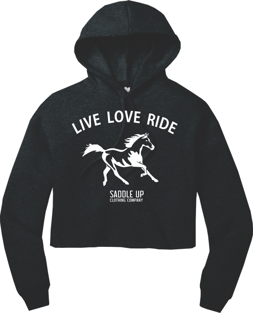 Live Love Ride Cozy Crop Hoodie