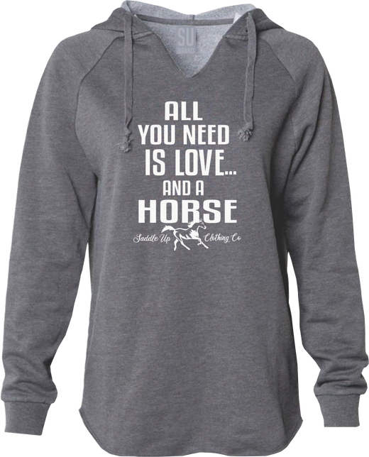 Love & Horses Cozy Lightweight Hoodie